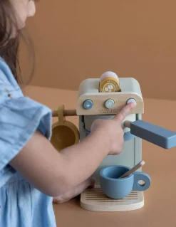 Little Dutch Set de Cafetera Azul ·*Niños Cocinas De Madera Y Accesorios Juguete|Juguetes Waldorf
