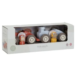 Little Dutch Set de coches de carreras con retroceso ·*Niños Coches De Madera De Juguete Para Bebés|Coches De Juguete Para Bebés