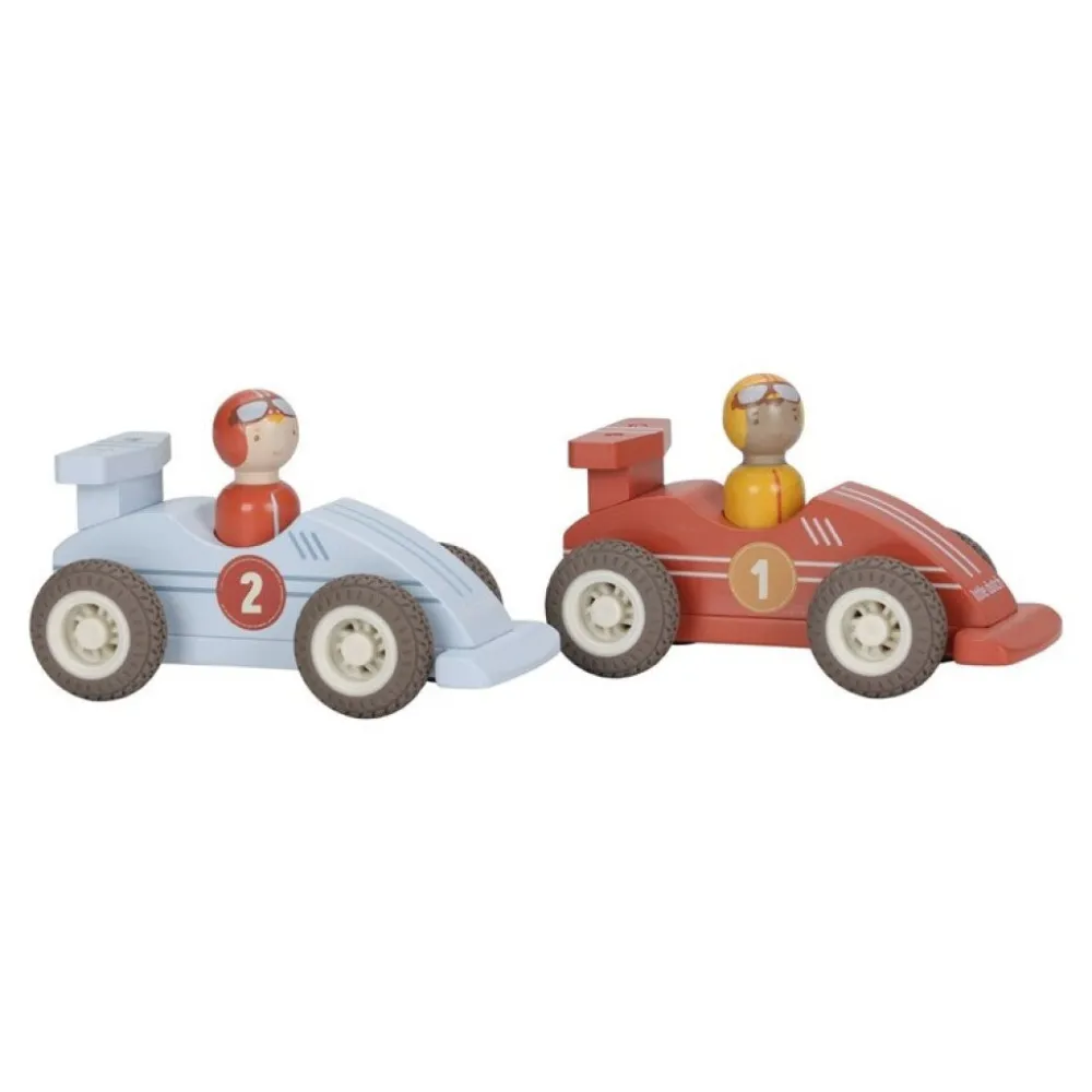 Little Dutch Set de coches de carreras con retroceso ·*Niños Coches De Madera De Juguete Para Bebés|Coches De Juguete Para Bebés
