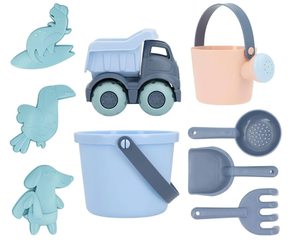 Monnëka Set de Juguetes de Playa Cubo Camión Serenity Blue*Niños Juguetes De Playa|Juguetes De Playa