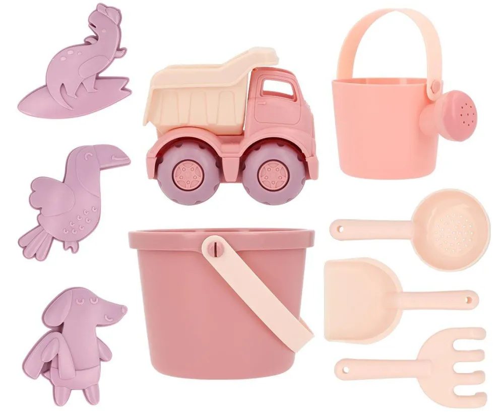 Monnëka Set de Juguetes de Playa Cubo Camión Old Rose*Niños Juguetes De Playa|Juguetes De Playa