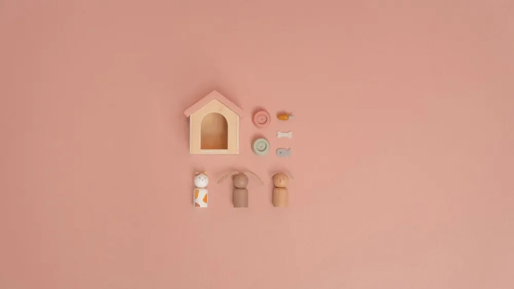 Little Dutch Set de Mascotas para Casa de Muñecas FSC ·*Niños Casas De Muñecas|Juguetes Montessori