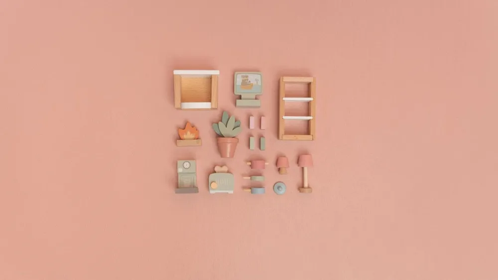 Little Dutch Set de Muebles para Casa de Muñecas FSC ·*Niños Casas De Muñecas|Juguetes Montessori