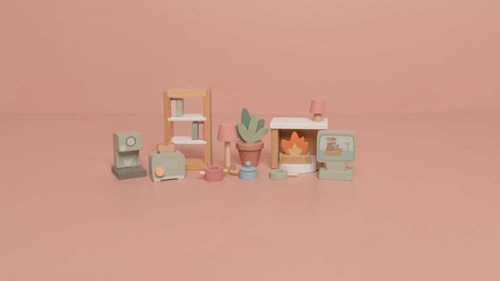 Little Dutch Set de Muebles para Casa de Muñecas FSC ·*Niños Casas De Muñecas|Juguetes Montessori