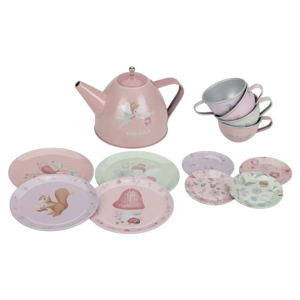 Little Dutch Set de Té de Fairy Garden ·*Niños Cocinas De Madera Y Accesorios Juguete|Juguetes Waldorf