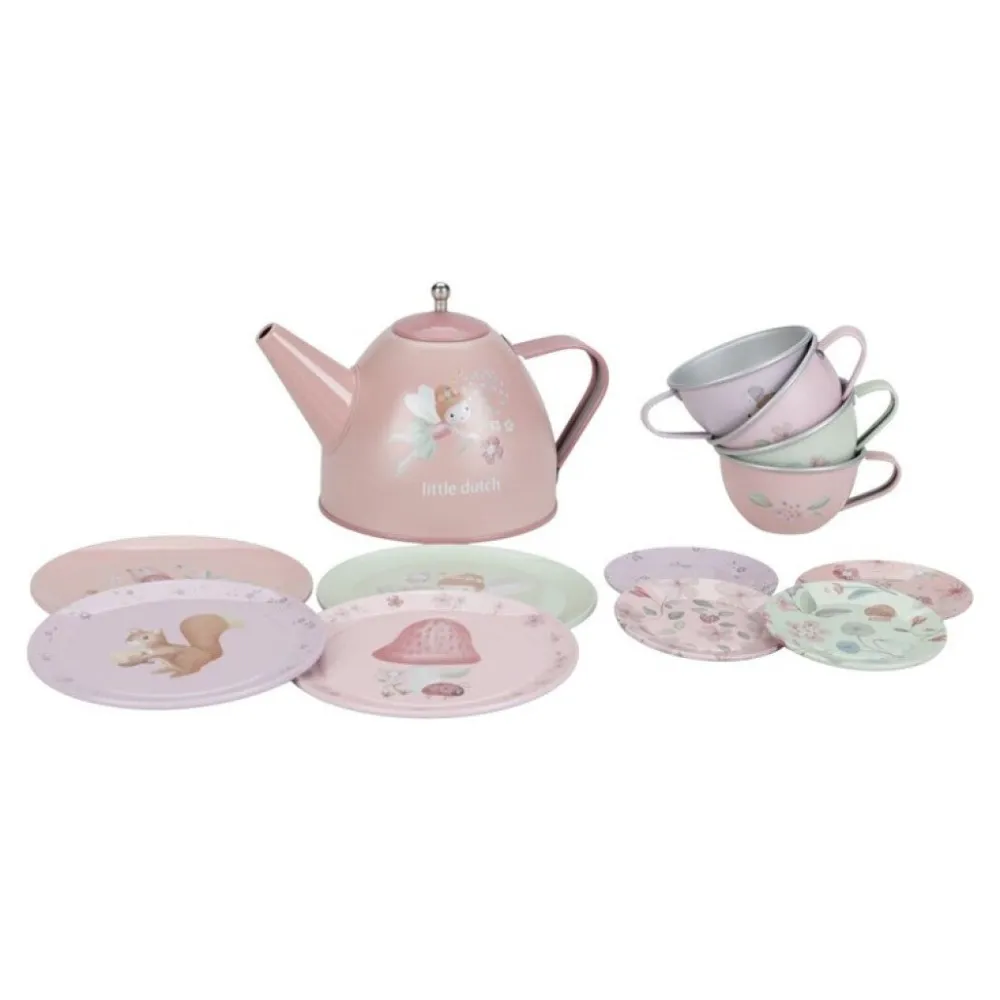 Little Dutch Set de Té de Fairy Garden ·*Niños Cocinas De Madera Y Accesorios Juguete|Juguetes Waldorf