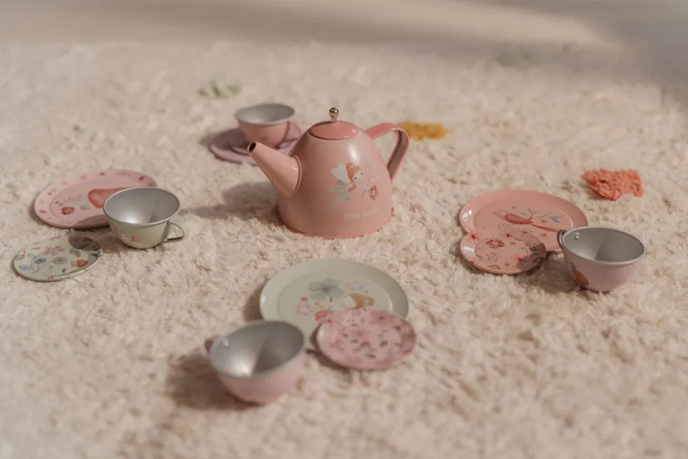 Little Dutch Set de Té de Fairy Garden ·*Niños Cocinas De Madera Y Accesorios Juguete|Juguetes Waldorf