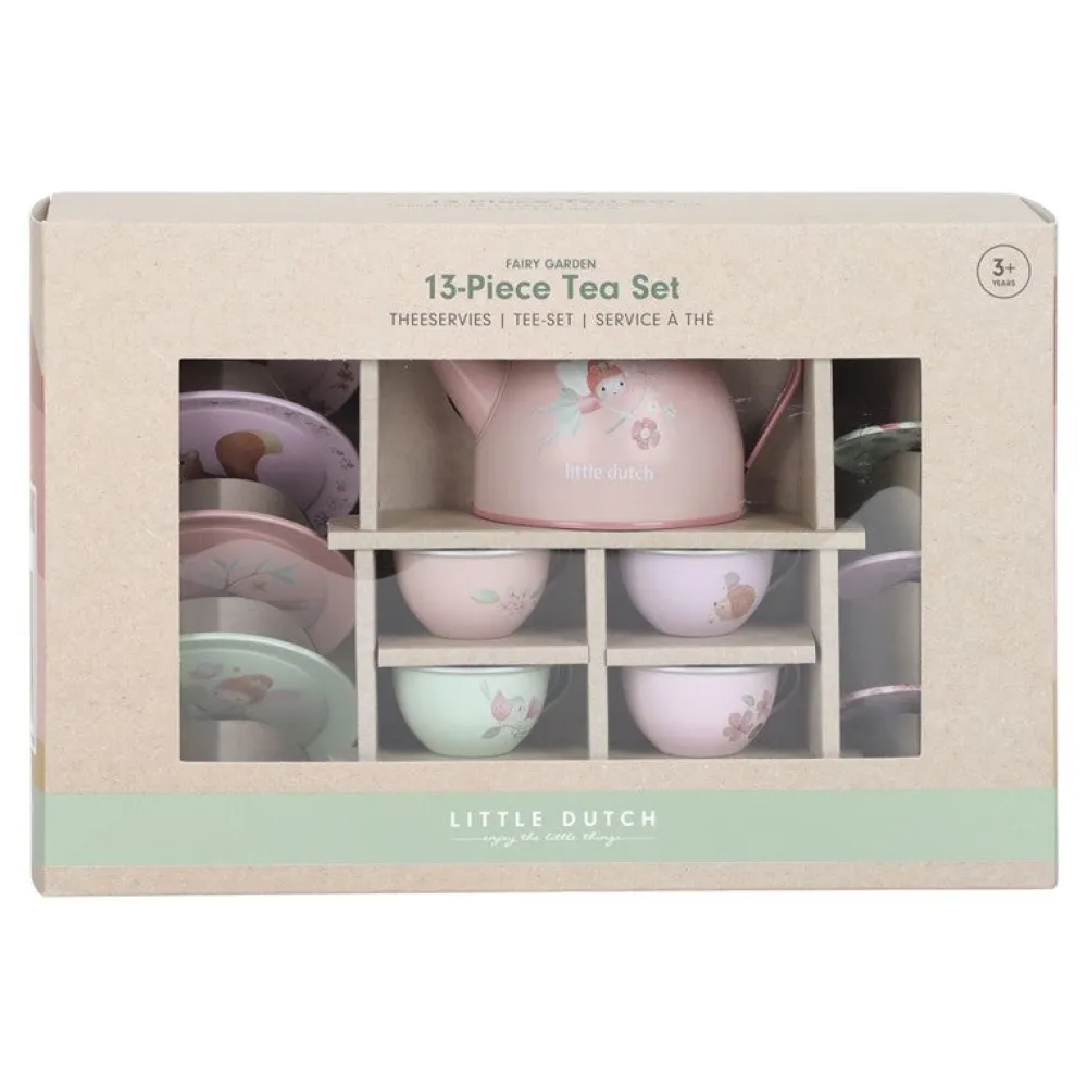 Little Dutch Set de Té de Fairy Garden ·*Niños Cocinas De Madera Y Accesorios Juguete|Juguetes Waldorf