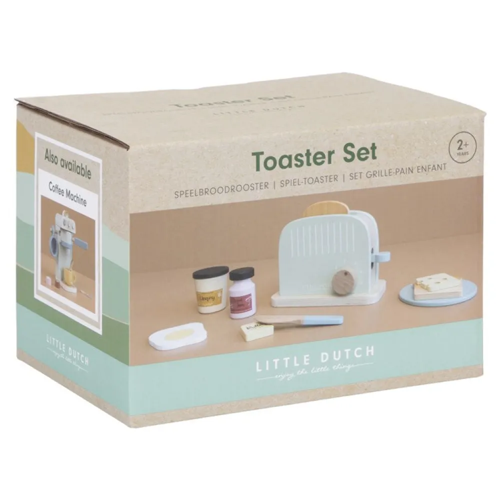 Little Dutch Set de Tostadora ·*Niños Cocinas De Madera Y Accesorios Juguete|Juguetes Waldorf