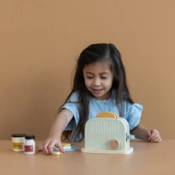 Little Dutch Set de Tostadora ·*Niños Cocinas De Madera Y Accesorios Juguete|Juguetes Waldorf