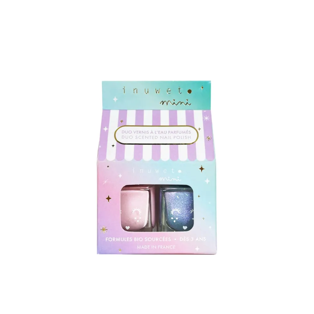 Inuwet Set dos esmaltes de uñas Princess Aqualand ·*Niños Pintauñas Para Niñas Y Niños