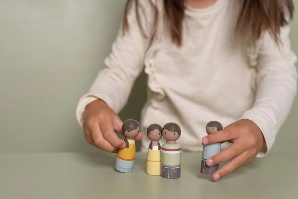 Little Dutch Set familia Evi Casa de Muñecas Madera FSC ·*Niños Casas De Muñecas|Juguetes Waldorf