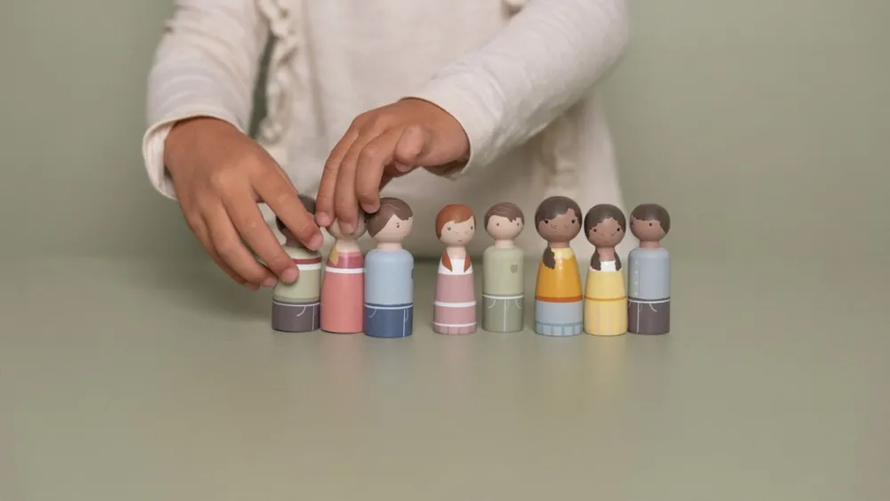 Little Dutch Set familia Evi Casa de Muñecas Madera FSC ·*Niños Casas De Muñecas|Juguetes Waldorf