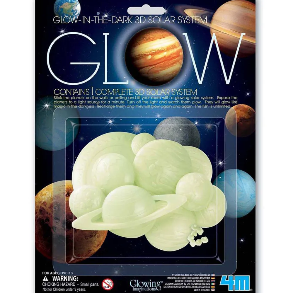 4M Sistema Solar 3D Brillante en la Oscuridad ·*Niños Juguetes Stem