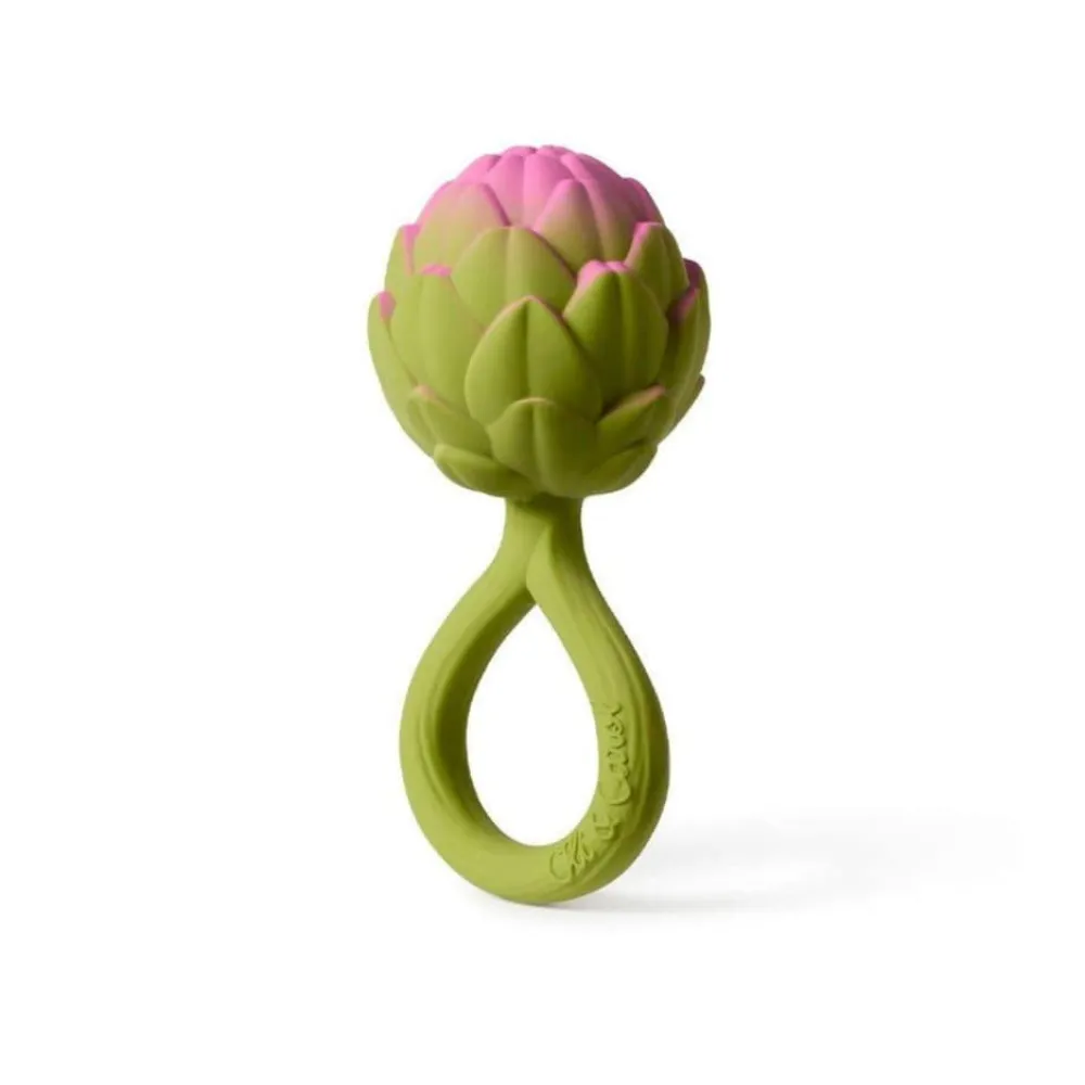 Oliu0026Carol Sonajero · Artichoke Rattle Toy*Niños Mordedores|Oli & Carol