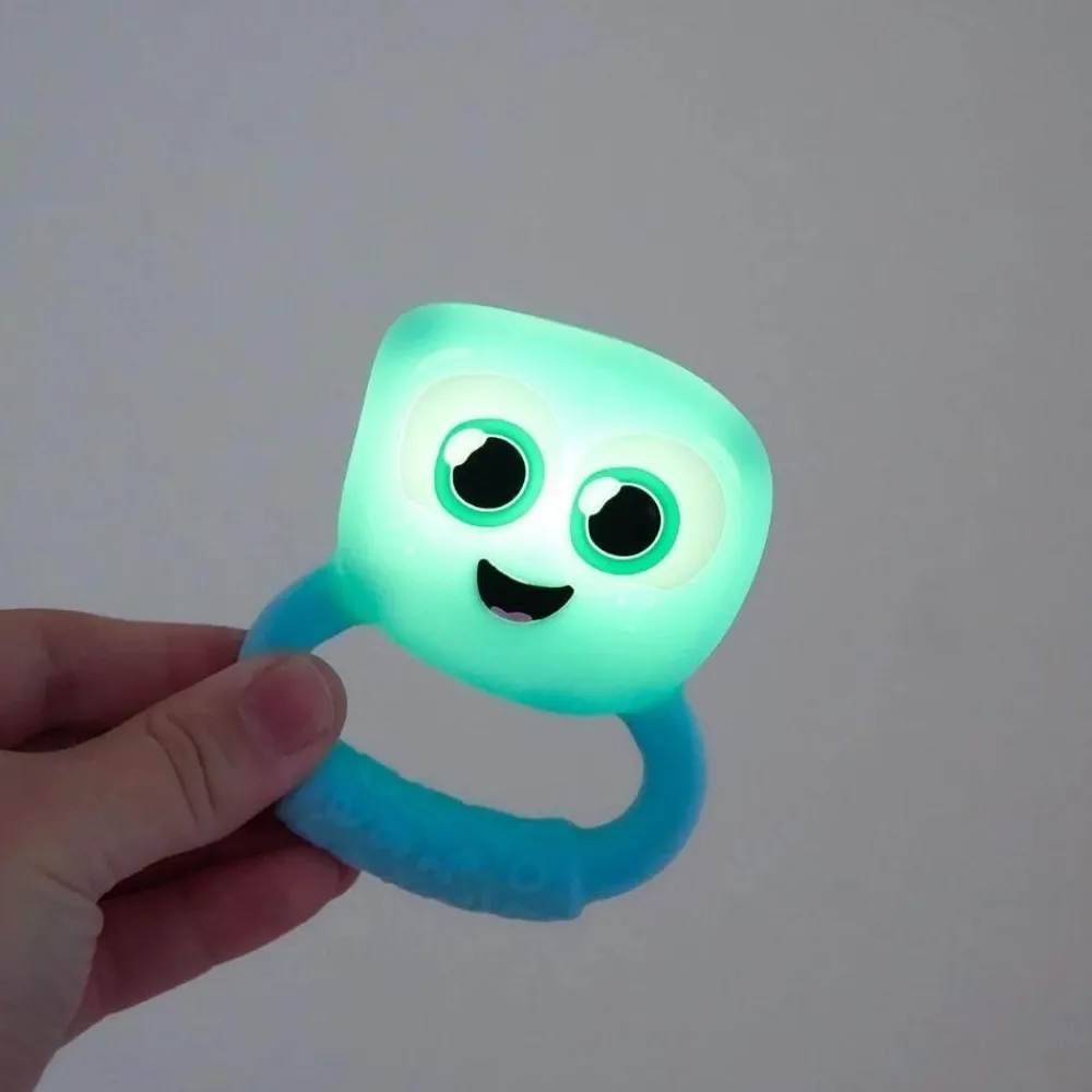 Glo Pals Sonajero / Mordedor GloPals · BLAIR Azul*Niños Mordedores|Glo Pals - Cubos De Luz Para El Baño