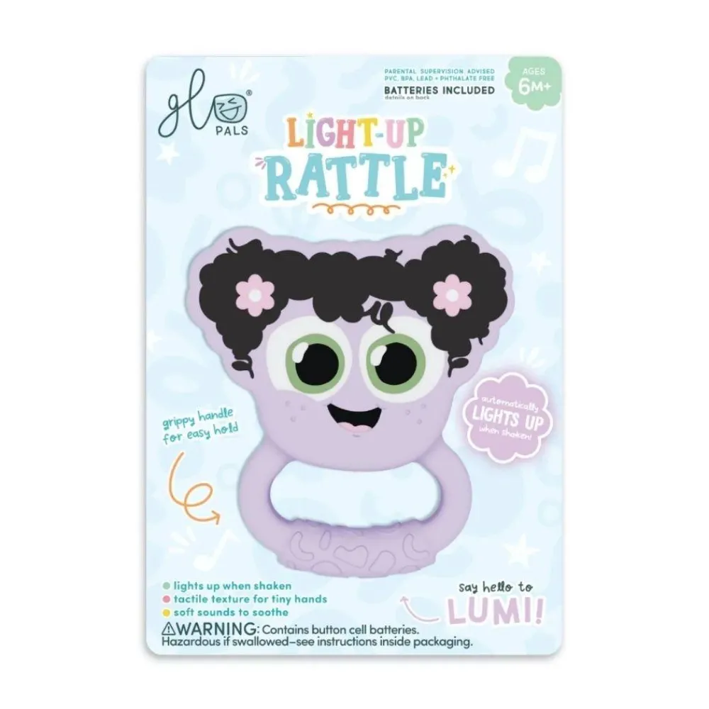 Glo Pals Sonajero / Mordedor GloPals · LUMI Lila*Niños Mordedores|Glo Pals - Cubos De Luz Para El Baño