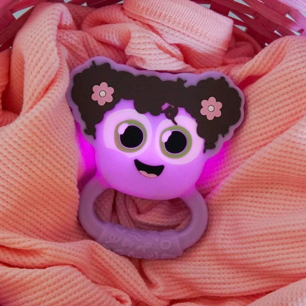 Glo Pals Sonajero / Mordedor GloPals · LUMI Lila*Niños Mordedores|Glo Pals - Cubos De Luz Para El Baño