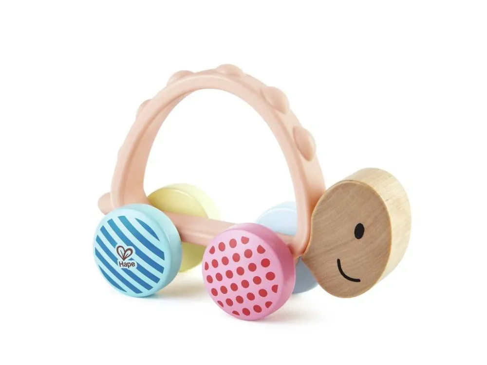 Hape Sonajero tortuga turbo ·*Niños Mordedores|Juguetes De Madera Para Niños