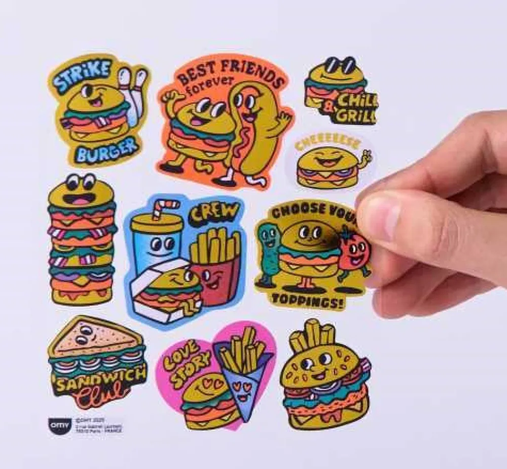 Omy Stickers Big Burger ·*Niños Juegos De Viaje