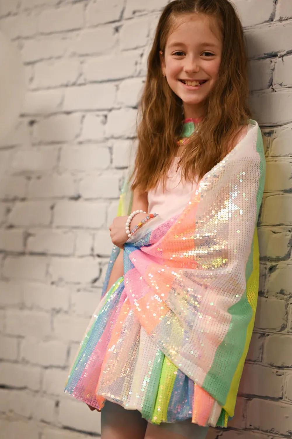 Great Pretenders Stripy Sequins Capa · 4-6 años*Niños Disfraces Infantiles