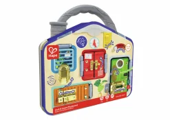 Hape Tablero de juego Bloquea y aprende ·*Niños Juguetes Montessori|Juguetes Y Juegos Motricidad Fina