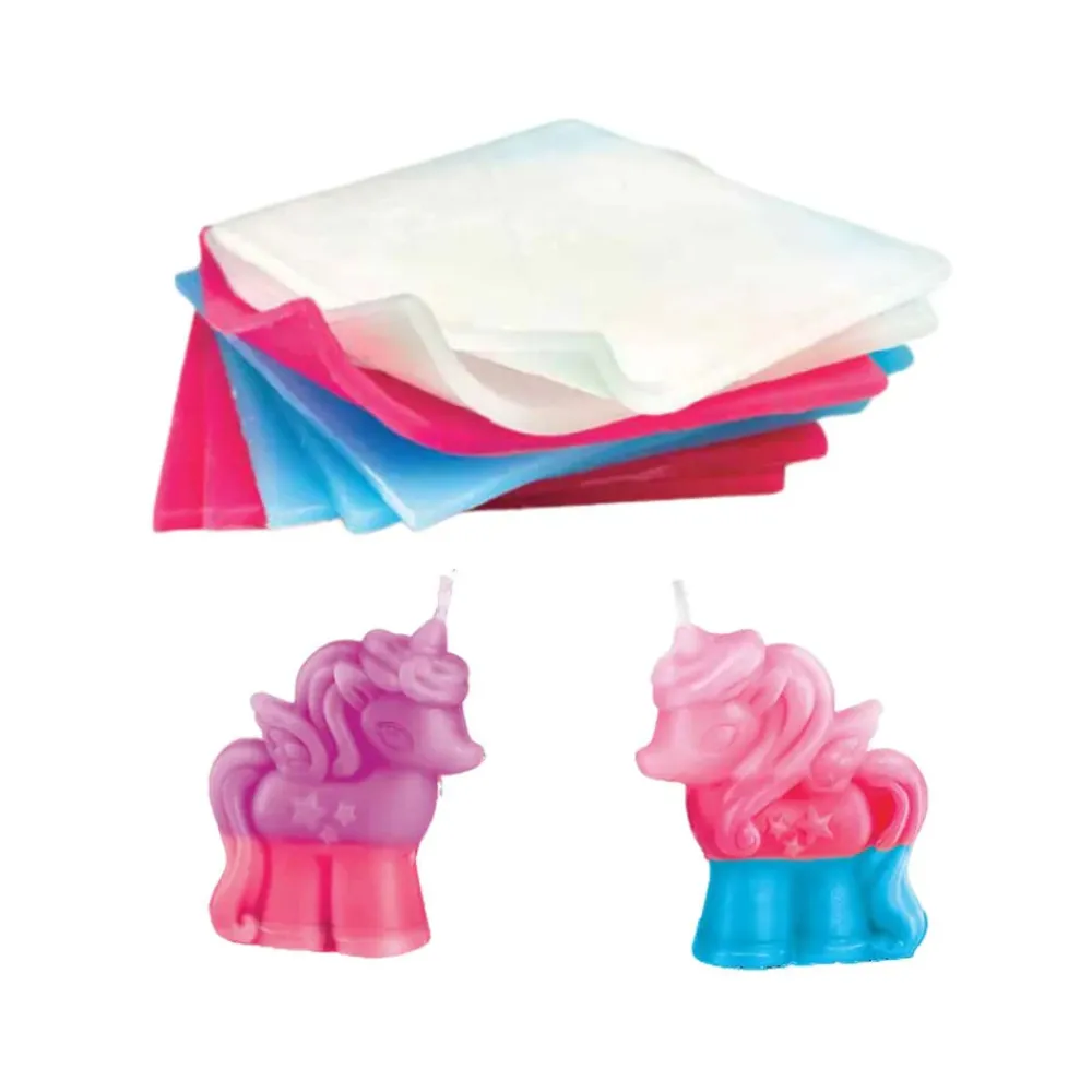 4M Taller velas unicornio 3D ·*Niños Kit De Manualidades