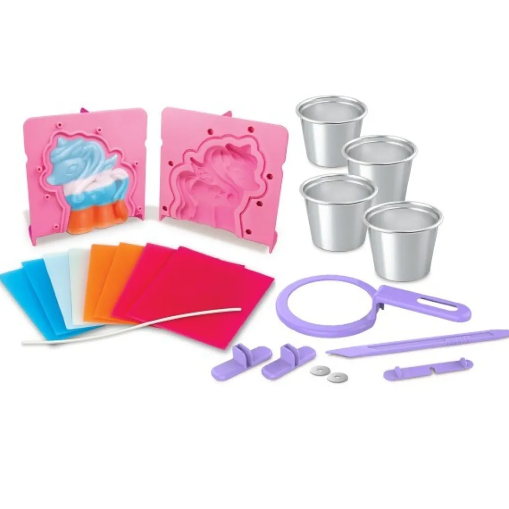 4M Taller velas unicornio 3D ·*Niños Kit De Manualidades
