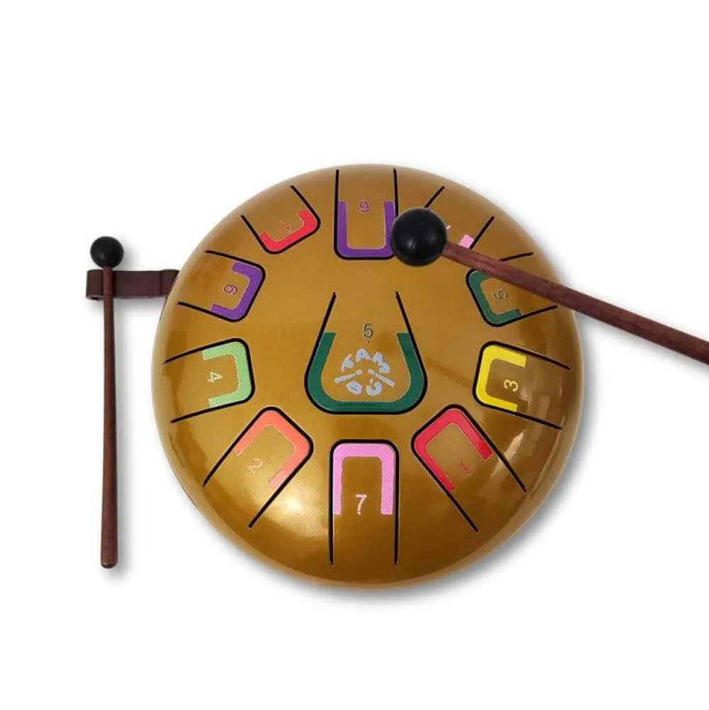 Juega Conmigo Tambú 8" 11 notas - Color Oro*Niños Juguetes Musicales