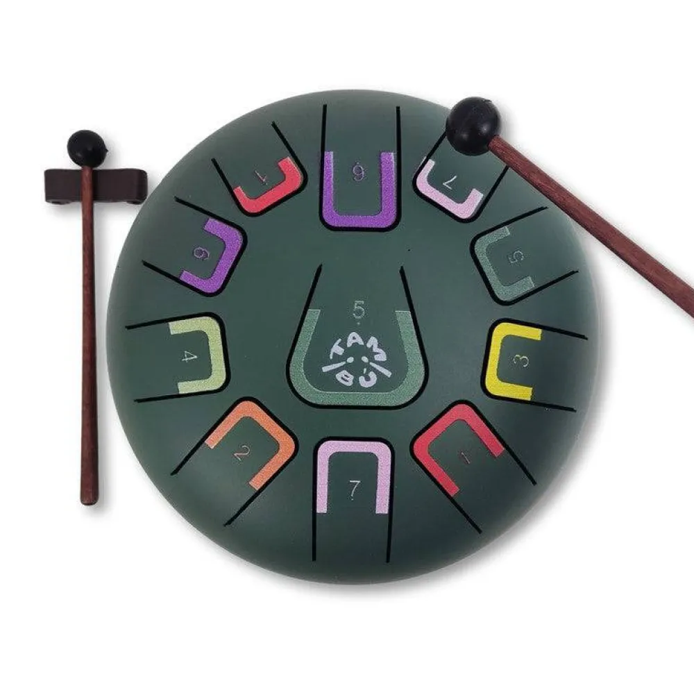 Juega Conmigo Tambú 8" 11 notas - Verde Jungla Mate*Niños Juguetes Musicales