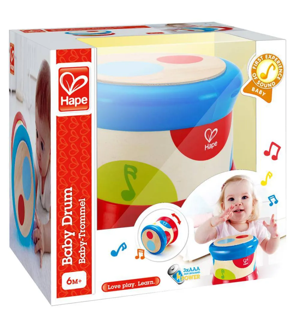 Hape Tambor para bebé ·*Niños Juguetes Waldorf|Juguetes Montessori