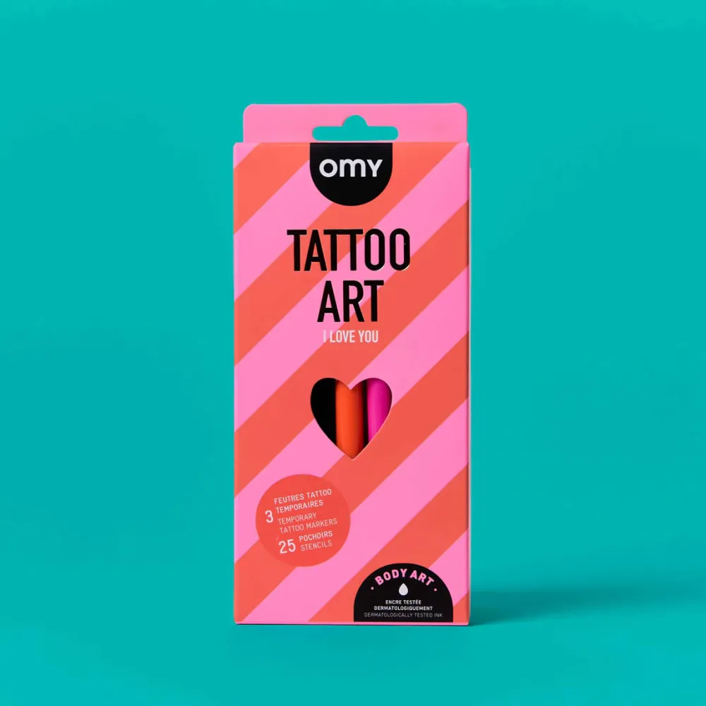 Omy Tattoos temporales I love you ·*Niños Tatuajes Para Niños|Disfraces Infantiles