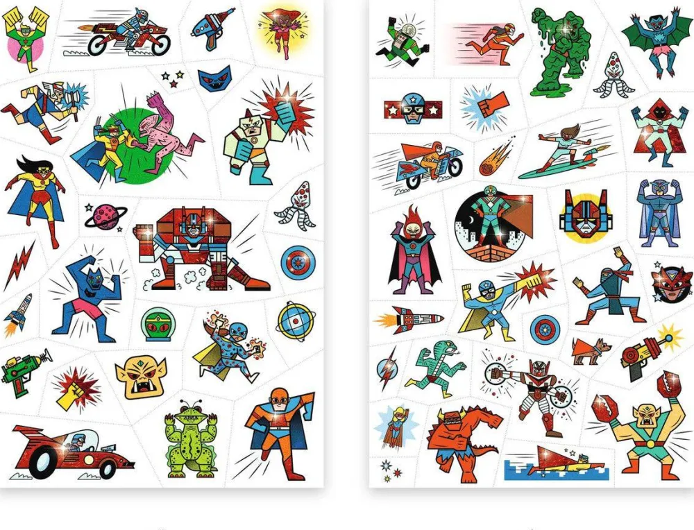 Djeco Tatuajes héroes contra villanos ·*Niños Tatuajes Para Niños|Disfraces Infantiles