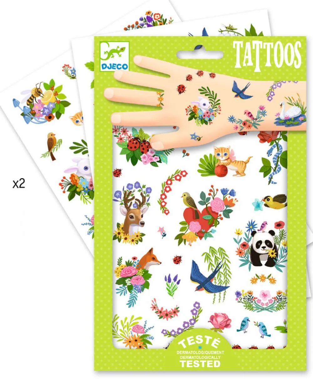 Djeco Tatuajes Primavera ·*Niños Tatuajes Para Niños|Disfraces Infantiles