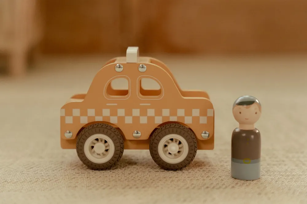 Little Dutch Taxi FSC ·*Niños Coches De Madera De Juguete Para Bebés|Coches De Juguete Para Bebés