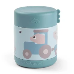 Done by Deer Termo sólidos Tiny Farm Blue ·* Termo Para Comida De Bebés|Botellas De Agua Termo