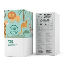 Cool Bottles The Kiddie Bottle - Wild Crew 350ml ·* Botellas De Agua Termo|Botellas De Agua Para El Cole·Botellas Termo