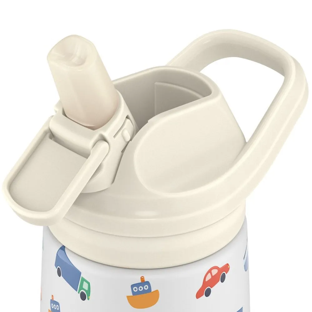 Cool Bottles The Kiddie Bottle - Little Wheels 350ml ·* Botellas De Agua Termo|Botellas De Agua Para El Cole·Botellas Termo