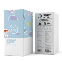 Cool Bottles The Kiddie Bottle - Rainbow Clouds 350ml ·* Botellas De Agua Termo|Botellas De Agua Para El Cole·Botellas Termo