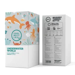 Cool Bottles The Kiddie Bottle - Underwater World 350ml ·* Botellas De Agua Termo|Botellas De Agua Para El Cole·Botellas Termo