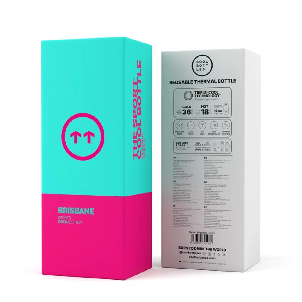 Cool Bottles The Sport Bottle - Brisbane 500ml ·* Botellas De Agua Termo|Botellas De Agua Para El Cole·Botellas Termo