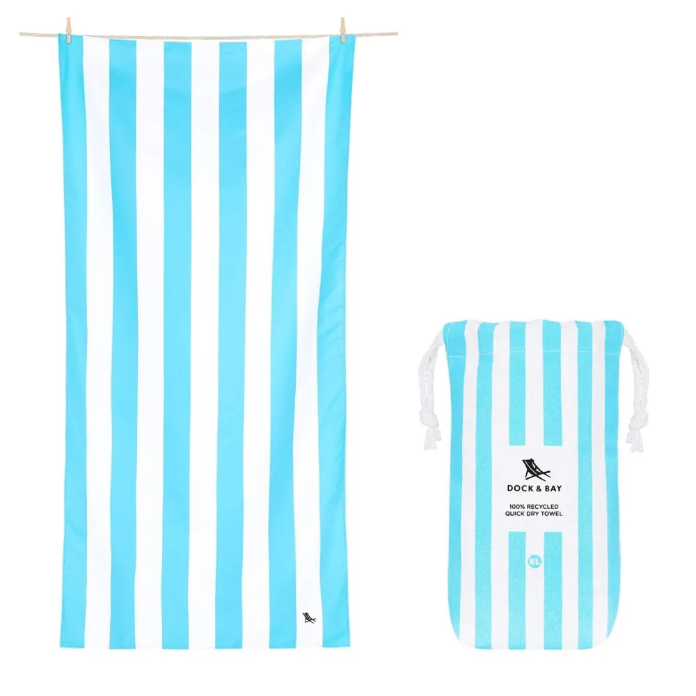 Dock u0026 Bay Toalla Cabana Azul Pastel · XL* Toallas De Playa Para Adultos
