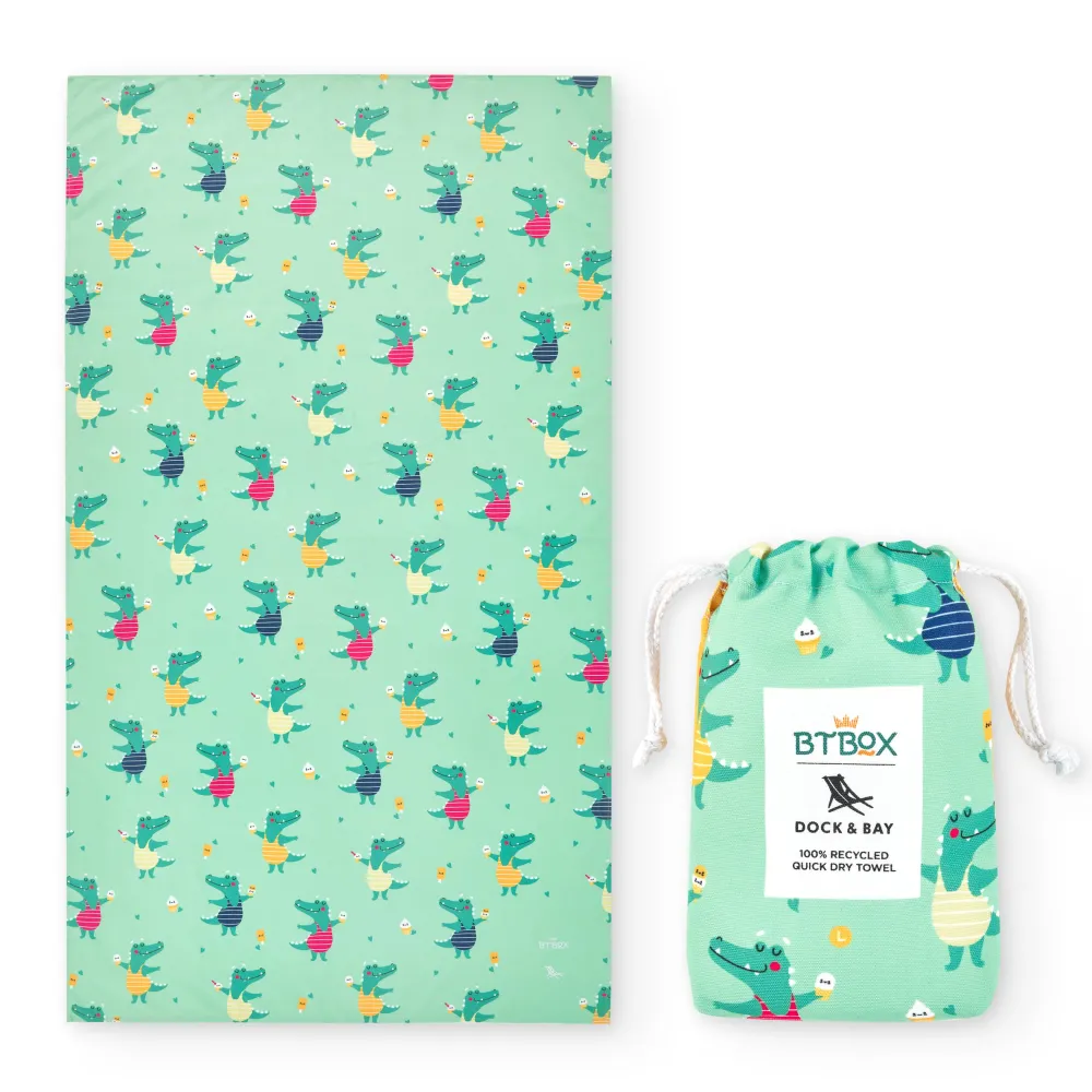 Dock u0026 Bay Toalla Kids Cocodrilos · L*Niños Toallas De Playa Para Adultos|Toalla De Niños Para Playa