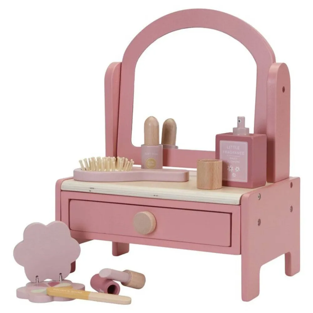 Little Dutch Tocador con Set de Maquillaje ·*Niños Juguetes Waldorf|Juguetes Montessori