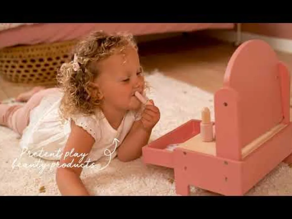 Little Dutch Tocador con Set de Maquillaje ·*Niños Juguetes Waldorf|Juguetes Montessori