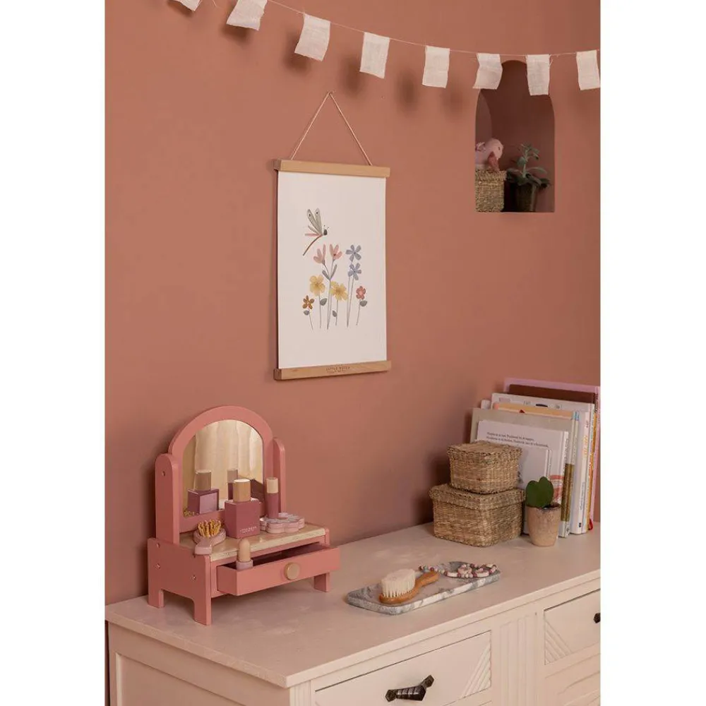 Little Dutch Tocador con Set de Maquillaje ·*Niños Juguetes Waldorf|Juguetes Montessori