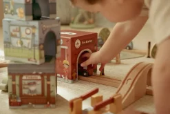 Little Dutch Torre encajable Ciudad con Coches ·*Niños Coches De Madera De Juguete Para Bebés|Coches De Juguete Para Bebés