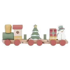 Little Dutch Tren apilable Navidad ·*Niños Juguetes Waldorf|Juguetes Montessori
