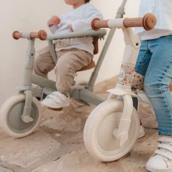 Little Dutch Triciclo con barra Blanco Flores ·*Niños Triciclos Sin Pedales