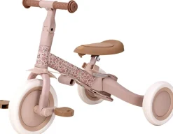 Little Dutch Triciclo con barra Rosa Flores ·*Niños Triciclos Sin Pedales